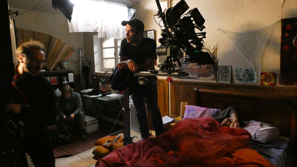 On set of Her Will Be Done inside bedroom