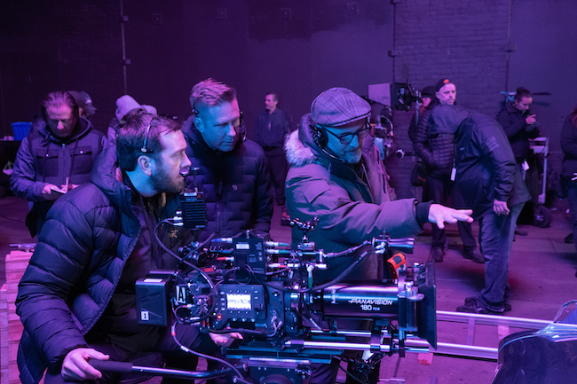cinematographer and camera crew on set
