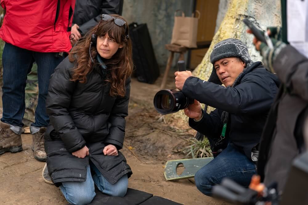 Alice Brooks ASC and Jon M. Chu on the set of 'Wicked: For Good'
